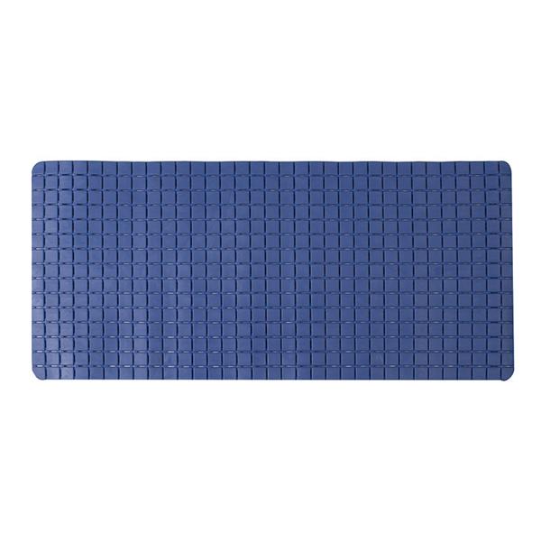 Alfombra interior ba&ntilde;o/ducha mod. Quadro 36x76 cm. azul