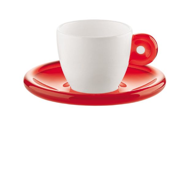 Juego de 6 Tazas de Café Rojo - Love - Guzzini