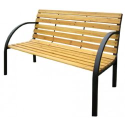 BANCO ACERO/MADERA 122x60x80cm