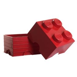 Caja en forma de bloque de lego 4 ROJA