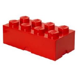 Caja en forma de bloque de lego 8 ROJA