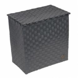 CESTA C/TAPA BOLOGNA GRIS OSCURO