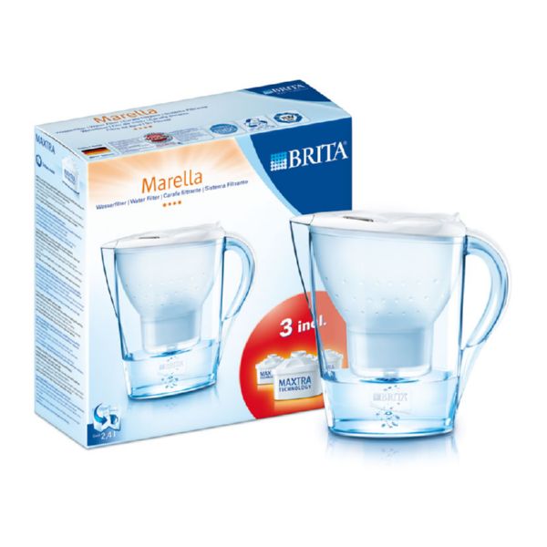 Jarra Promo Marella blanca 1 filtro + 2 gratis
