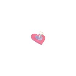 PERCHA CORAZON ROSA 
