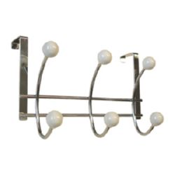PERCHA SOBREPUERTA BOLAS BLANCAS