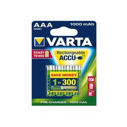 PILA RECARGABLE AAA VARTA Pack 4