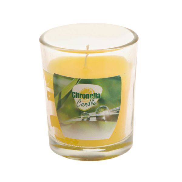 VELA CITRONELA. VASO VIDRIO
