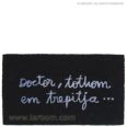 Felpudo negro "tothom em trepitja" 