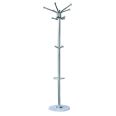 Perchero de pie 177X30 cm Blanco/Plata